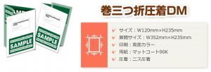 巻三つ折り圧着DM