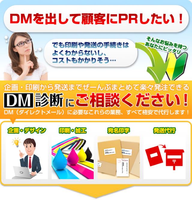 サービス概要 ｜ 最安保証！DM格安印刷〜発送代行・当日見積